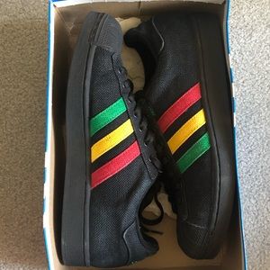Adidas Superstar Black Hemp Rasta Mens Size 9.5